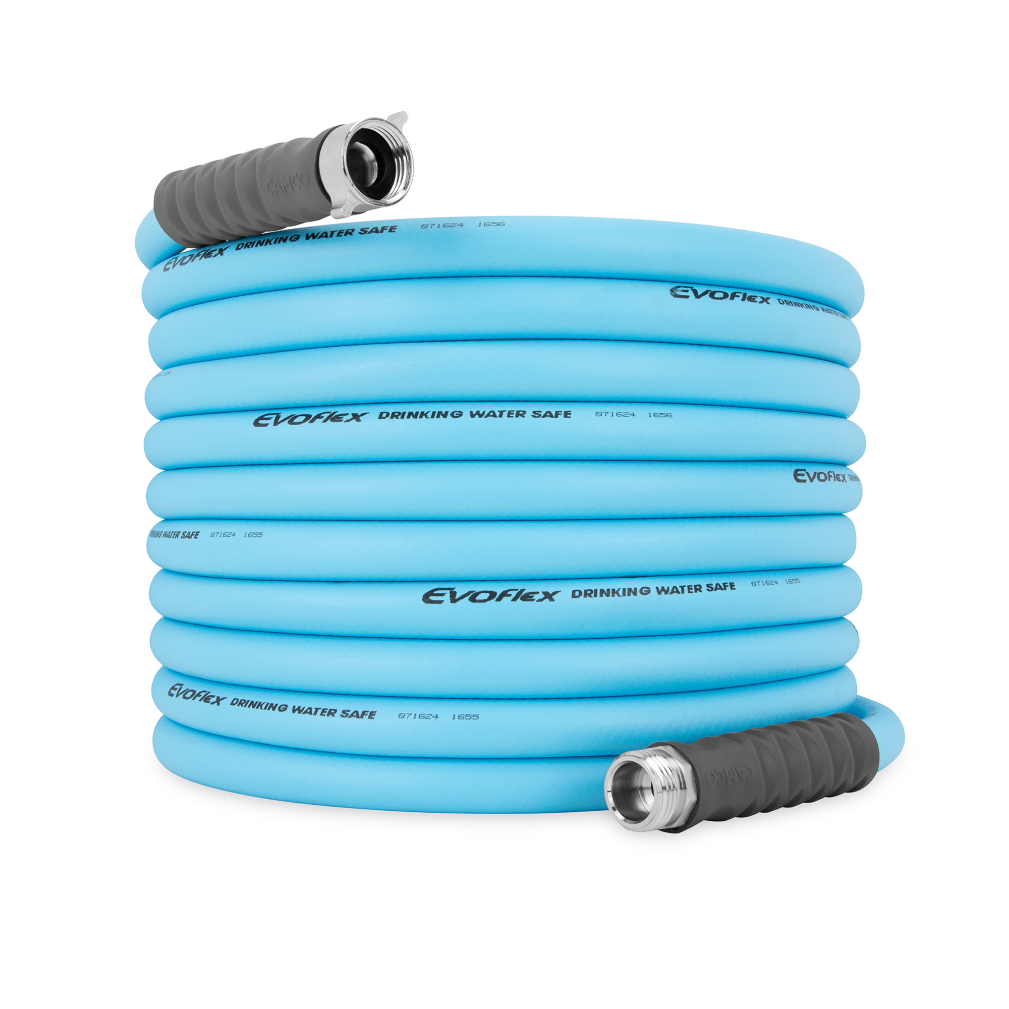 Camco EvoFlex 35' Professional Plus Marine/RV Drinking Water Hose, For Drinking Water, Certified Lead-Free, Anti-Kink Design, Zero Memory Retention, Made with Quality PVC, UV Stabilized for Long-Lasting Durability, 5/8" ID